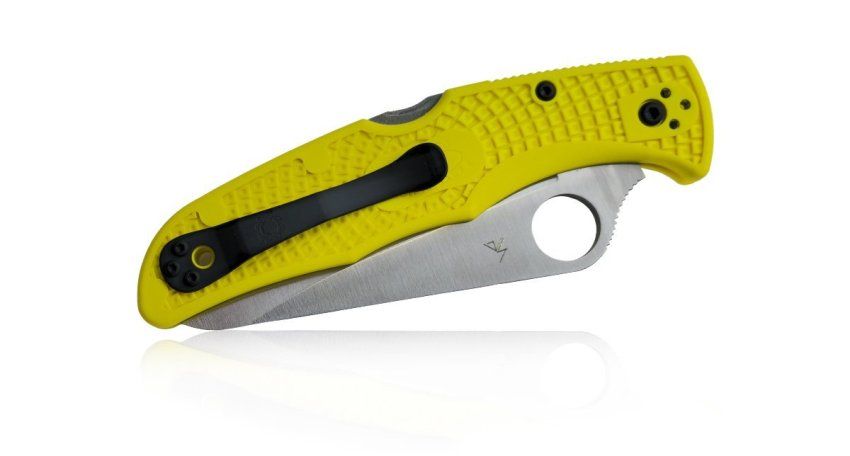 Фотография Нож складной Spyderco H1/FRN  желтый