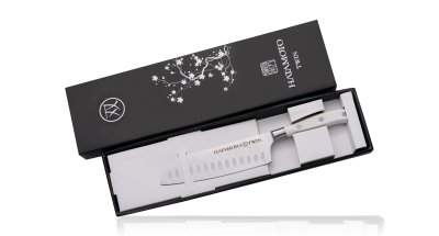 Фотография Кухонный Нож Японский Шеф Сантоку Hatamoto TW-003B