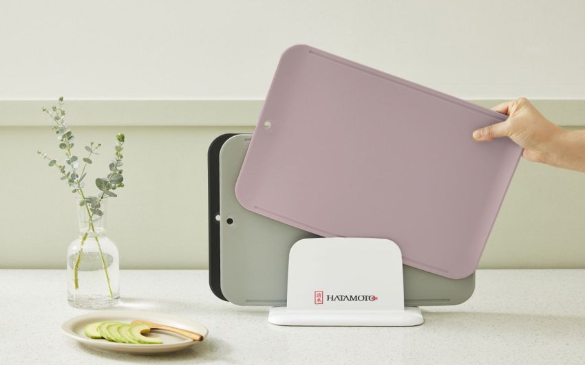 Фотография Набор разделочных досок с подставкой Hatamoto JH-3000