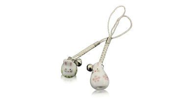 Фотография Брелок Пара зайчиков, керамика (made in Japan)