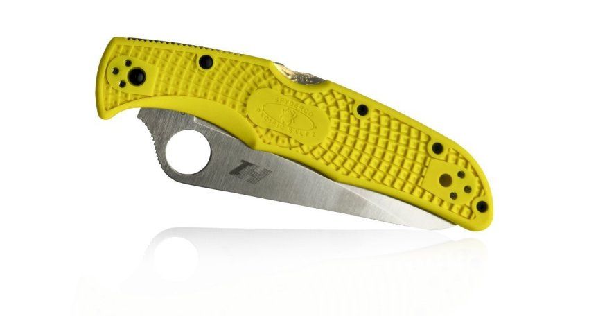 Фотография Нож складной Spyderco H1/FRN  желтый