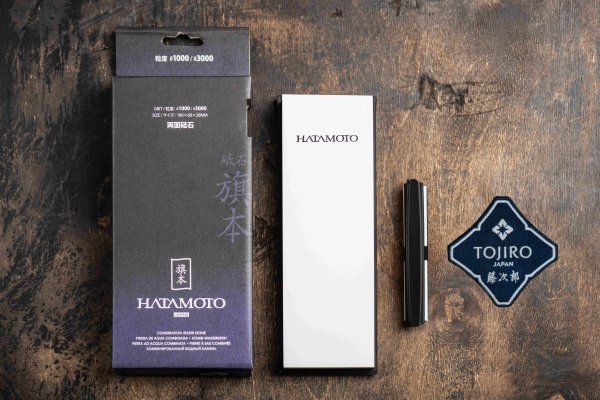 Фотография Камень точильный Hatamoto с держателем угла заточки HT1011