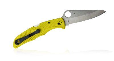 Фотография Нож складной Spyderco H1/FRN  желтый