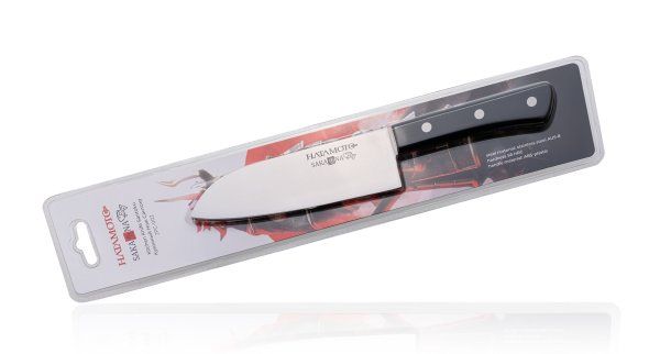 Фотография Кухонный Нож Японский Шеф Сантоку Hatamoto JPC-002