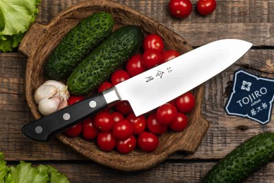 Фотография Кухонный Нож Японский Шеф Сантоку FUJI CUT FC-1051